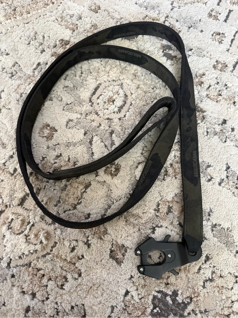 Multicam Olive Camo Dog Leash with Heavy-Duty Quick-Release Clip